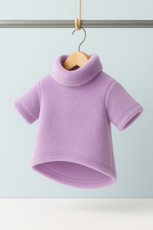 Hoodie COCKER con Cuello Alto Lila