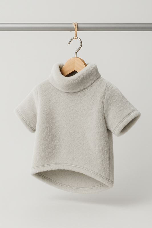 Hoodie COCKER con Cuello Alto Gris