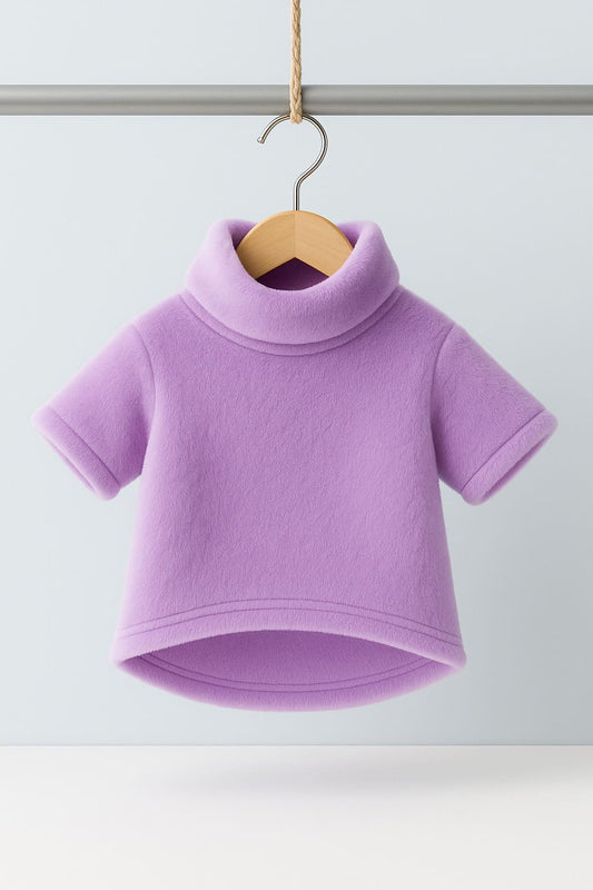 Hoodie COCKER con Cuello Alto Lila