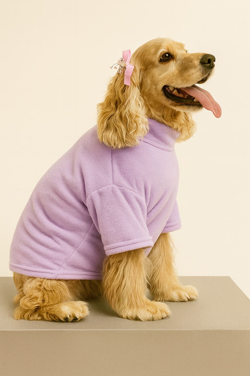 Hoodie COCKER con Cuello Alto Lila