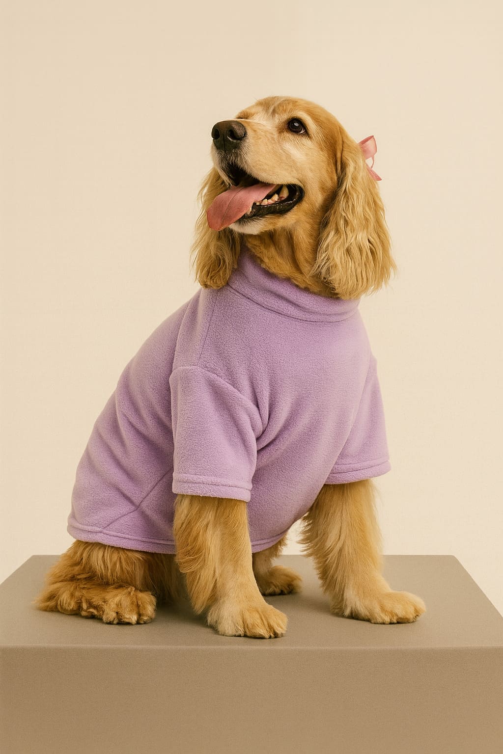 Hoodie COCKER con Cuello Alto Lila