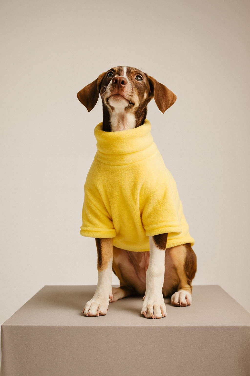 Hoodie COCKER con Cuello Alto Amarillo