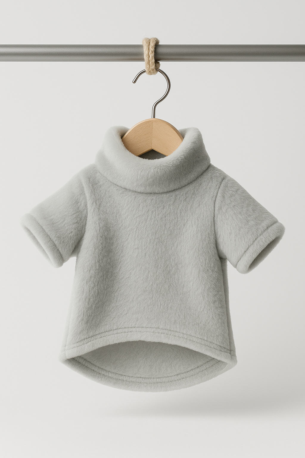 Hoodie COCKER con Cuello Alto Gris