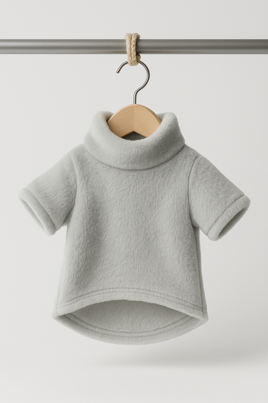 Hoodie COCKER con Cuello Alto Gris